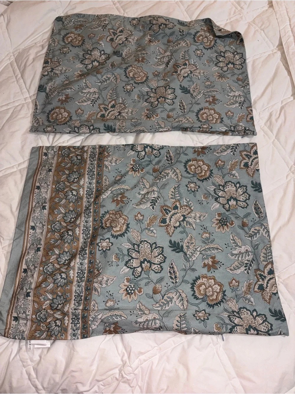 POTTERY BARN (2) “BROOKE FLORAL PRINTED” STANDARD SIZE shams